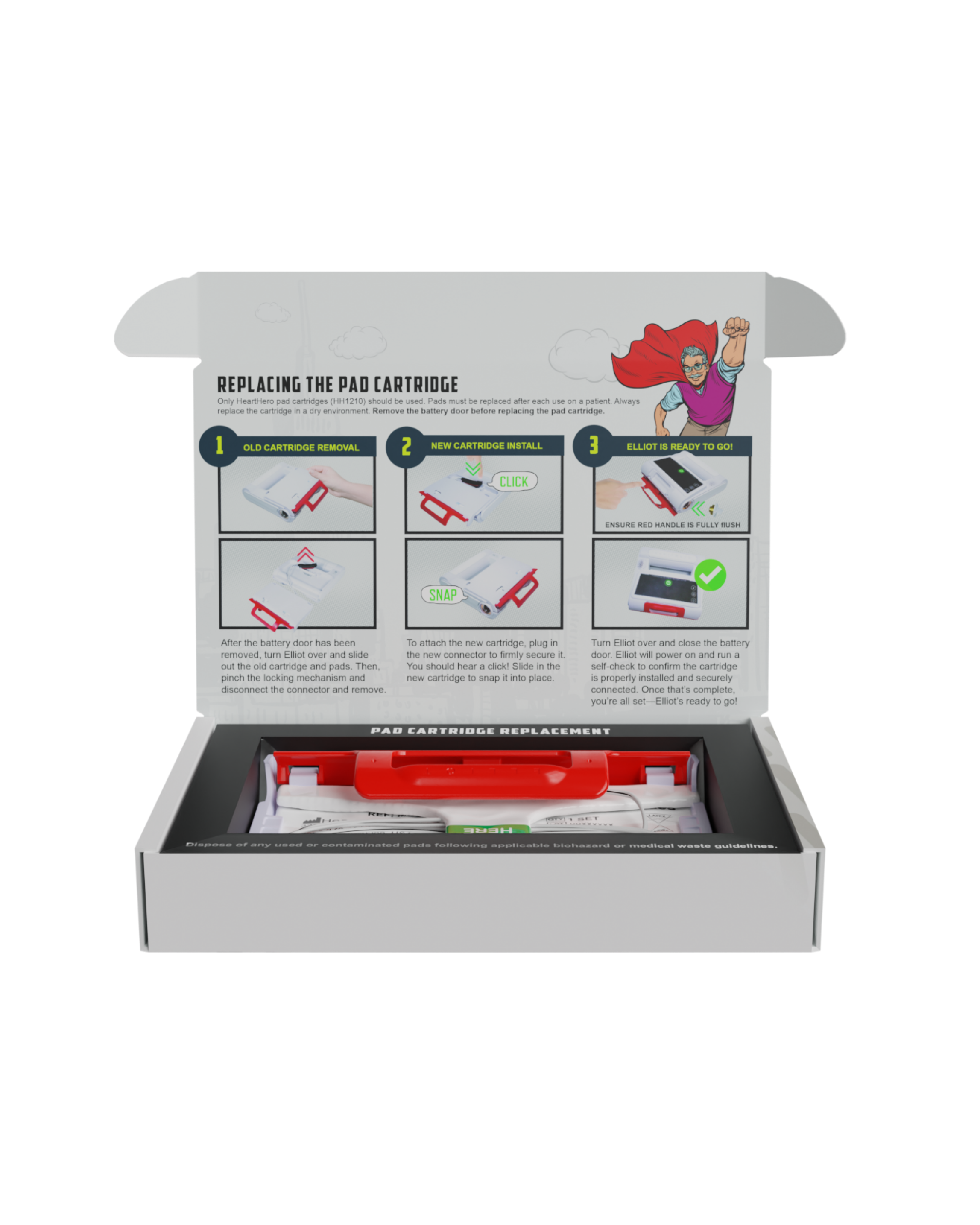 HeartHero Elliot AED Replacement Pad Cartridge