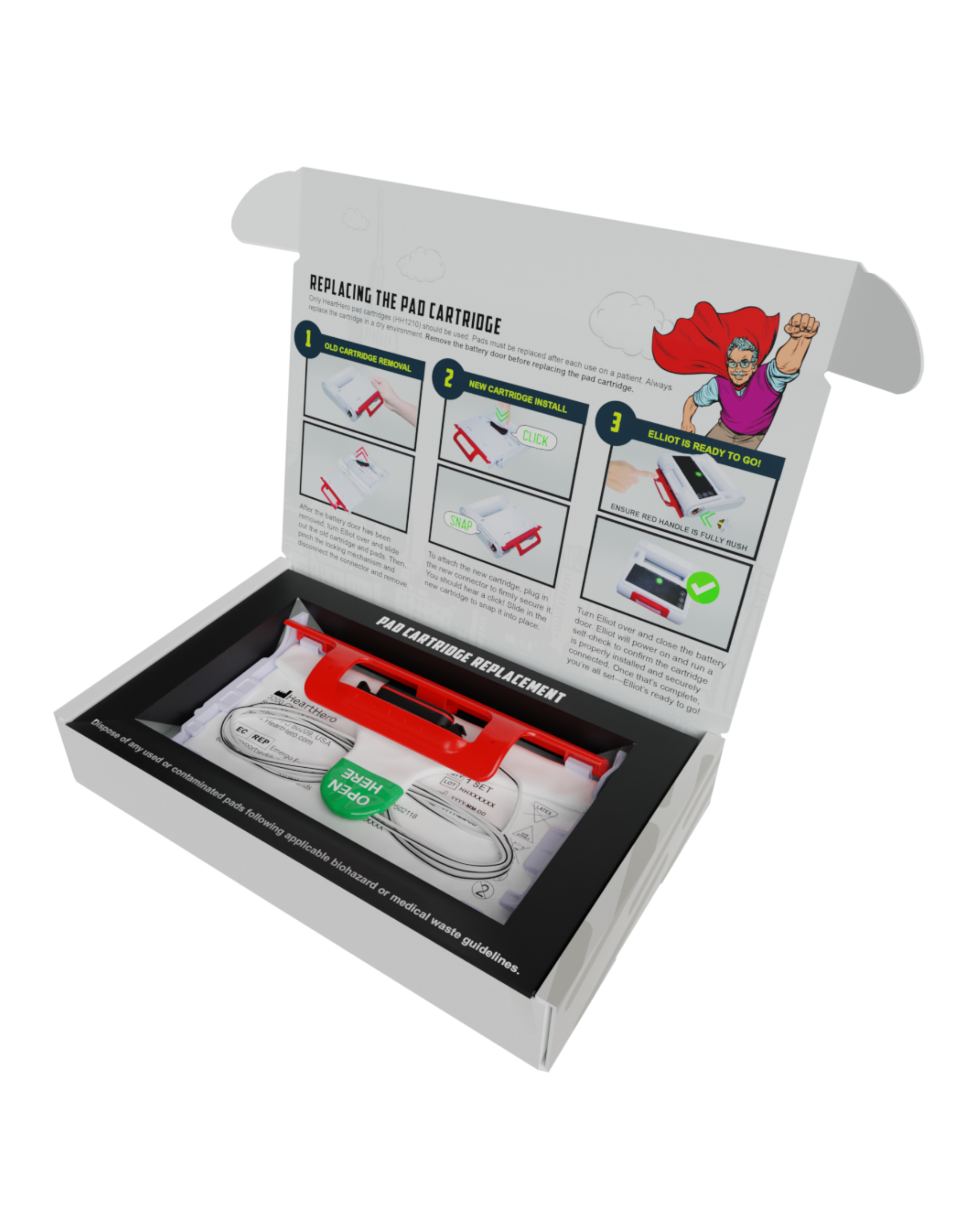 HeartHero Elliot AED Replacement Pad Cartridge