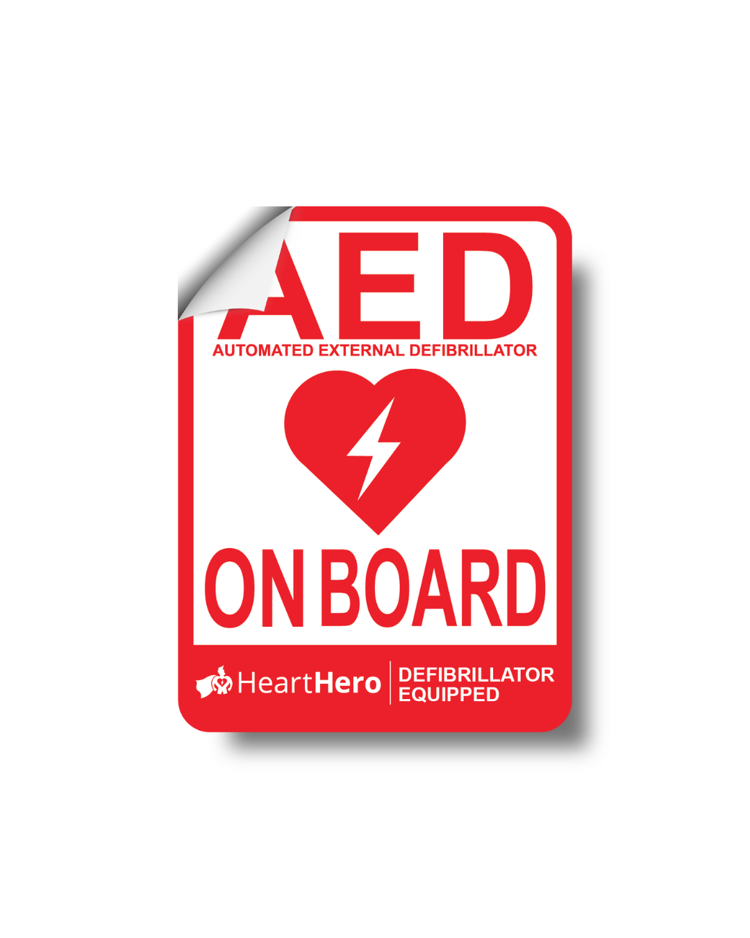“AED On Board” Vehicle Sticker