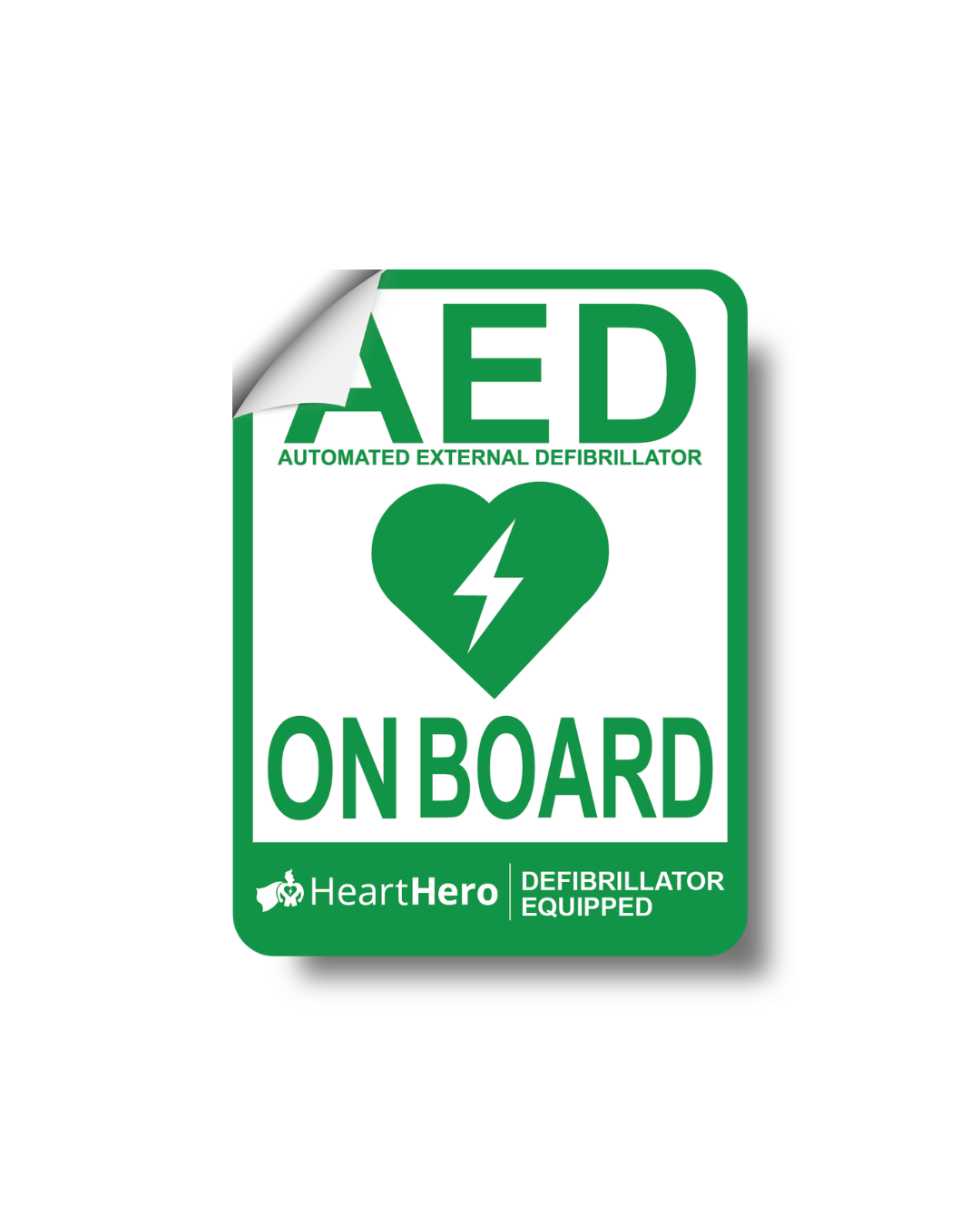 “AED On Board” Vehicle Sticker