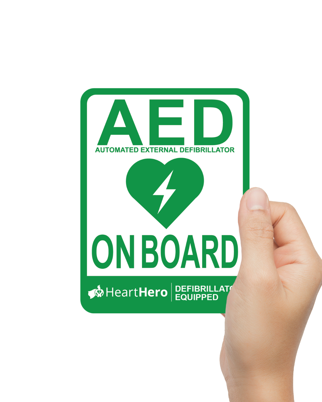 “AED On Board” Vehicle Sticker