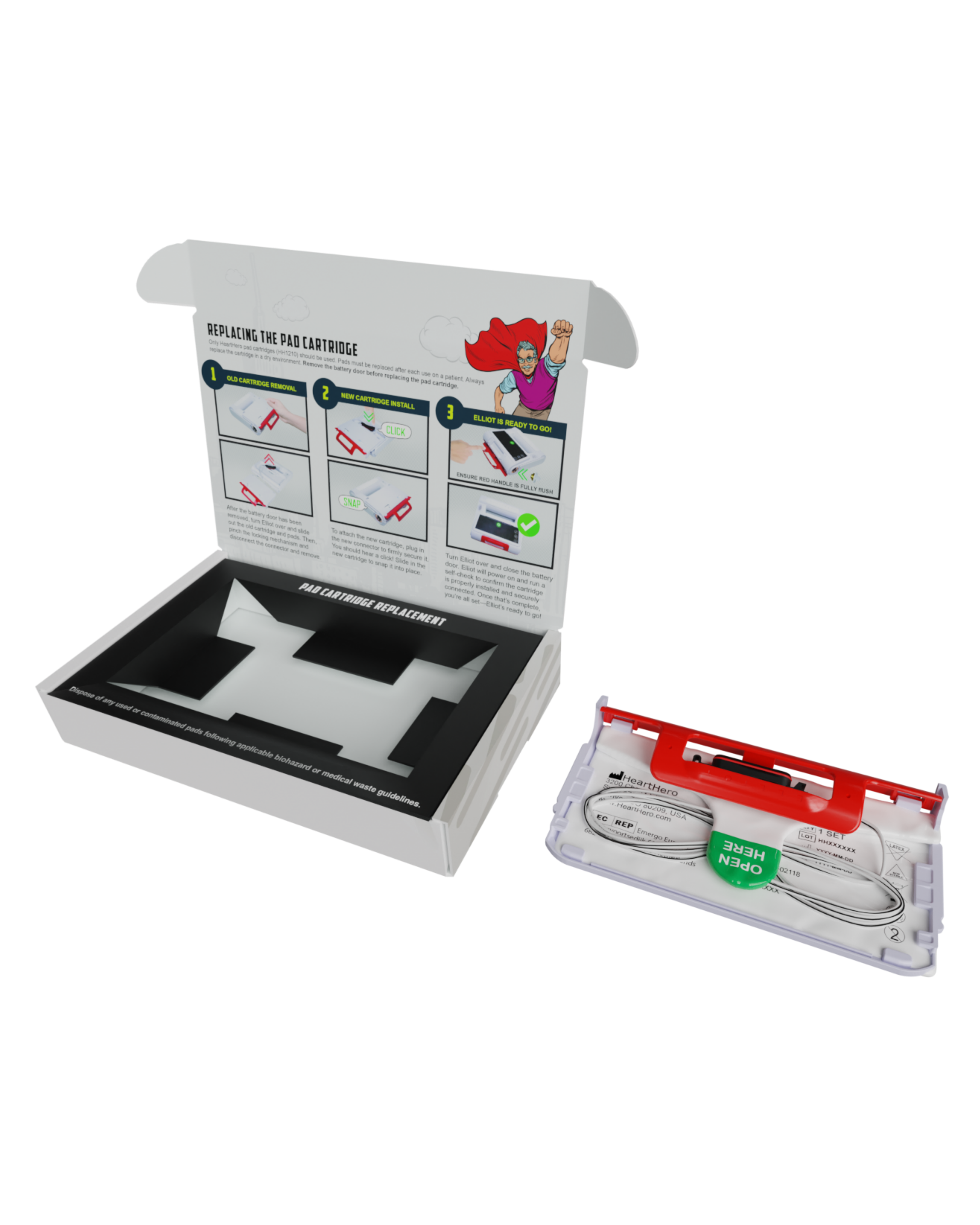 HeartHero Elliot AED Replacement Pad Cartridge